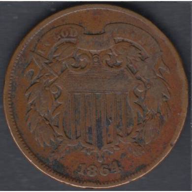 1864 - Shield - Fine - Two Cents