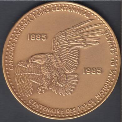 Serge Huard - 1985 - 1885 - Canada National Parks Centennial - Gold Plated - Trade Dollar