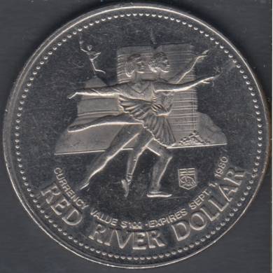 1980 - Red River Manitoba - Trade Dollar de Commerce