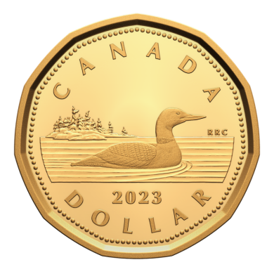 2023 - Proof - Fine Silver - Gold Plated - Canada Loon Dollar