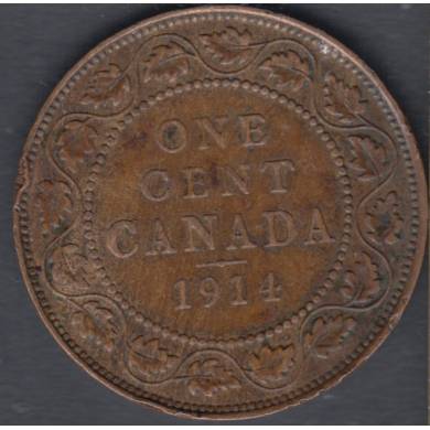 1914 - VF -Rim Nick - Canada Large Cent