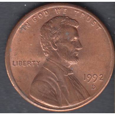 1992 D - B.Unc - Lincoln Small Cent