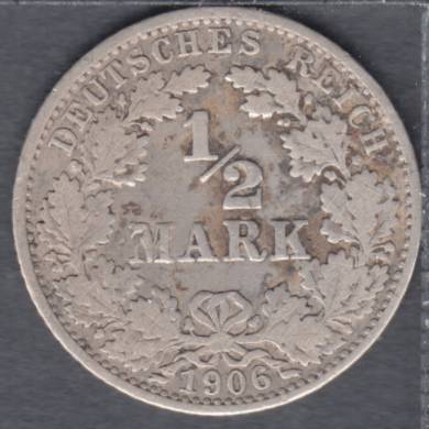 1906 A - 1/2 Mark - Allemagne