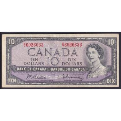 1954 $10 Dollars - VF - Beattie Rasminsky - Prefix S/V