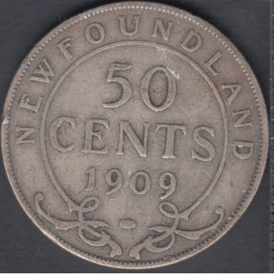 1909 -  VG -50 Cents - Terre Neuve