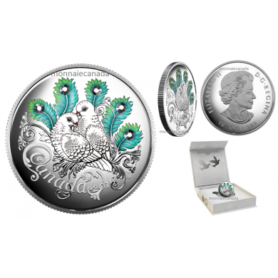 2016 - $10 - Fine Silver Coin made with Swarovski crystals  Celebration of Love