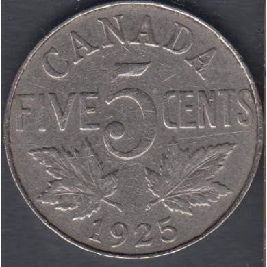 1925 - Fine - Scratch - Canada 5 Cents