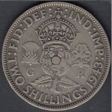 1943 - 1 Florin (2 Shillings) - Grande Bretagne