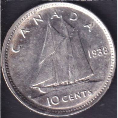 1938 - EF/AU - Canada 10 Cents