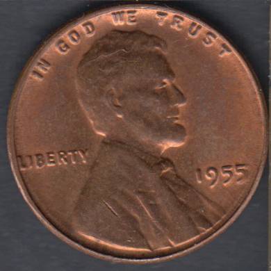 1955 - Unc - Double last 5 - Lincoln Small Cent
