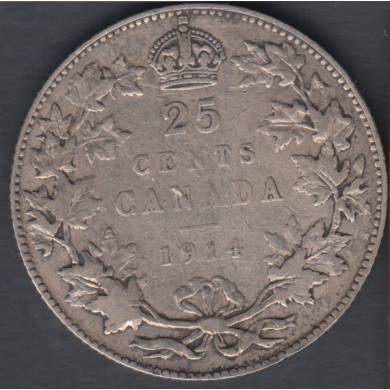 1914 - Fine - Canada 25 Cents