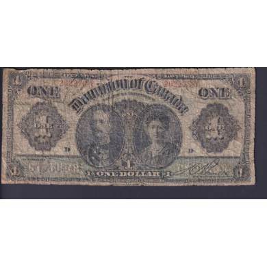 1911 $1 Dollar - Good - Dominion of Canada