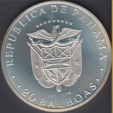 1974 - 20 Balboas - 3.85 oz Argent - Proof - Panama