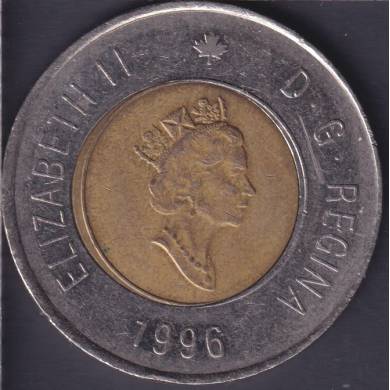 1996 - VF/EF - Off Center - Canada 2 Dollars