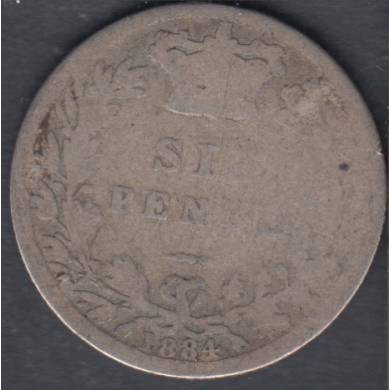 1884 - 6 Pence - Grande Bretagne