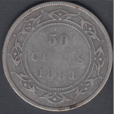 1881 - G/VG - 50 Cents - Terre Neuve