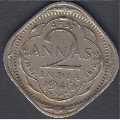 1940 - 2 Annas - Inde Britannique