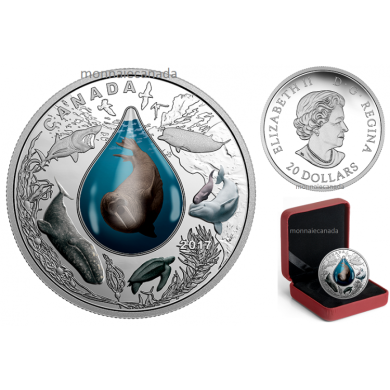 2017 - $20 - 1 oz. Pure Silver Coin – Canadian Underwater Life