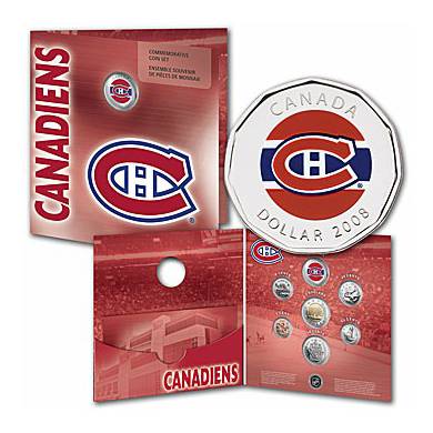 2008 Montreal Canadiens Coin set - $1 Dollar Coloured - Commemorative