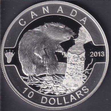 2013 Canada $10 - 1/2 oz Fine Silver Coin .9999 - O Canada series - The Beaver