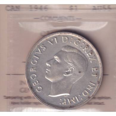 1946 - AU 55 - Nettoyé - ICCS - Canada Dollar
