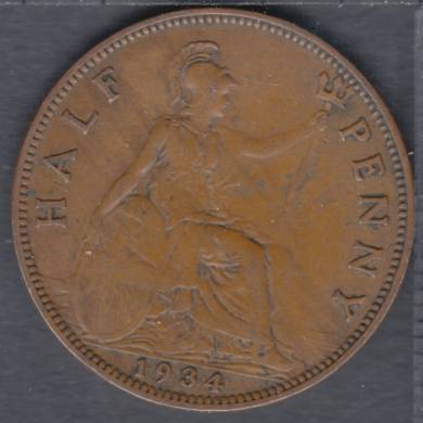 1934 - Half Penny - Grande Bretagne