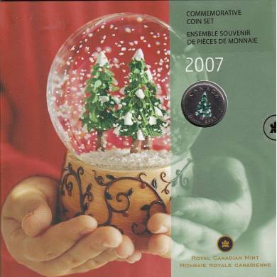 2007 - Holiday Gift Set with Colorized 25 Cents (Christmas Tree)