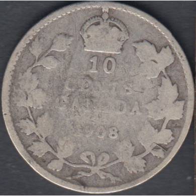 1908 - Good - Canada 10 Cents
