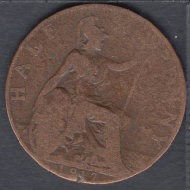 1917 - Half Penny - Rim Damage - Great Britain