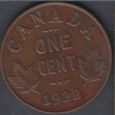 1922 - Fine - Canada Cent