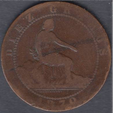 1870 OM - 10 Centimos - Espagne
