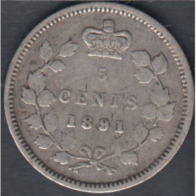 1891 - VG - OBS-5 - Canada 5 Cents