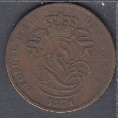1874 - 2 centimes - Belgium