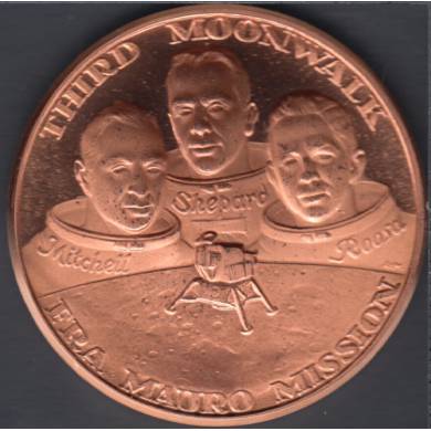 1971 - Apollo 14 - Third Monn Walk - Sheppard - Mitchell & Roosa - Jan. 31 Feb. 9. 1971 - Médaille # 11703