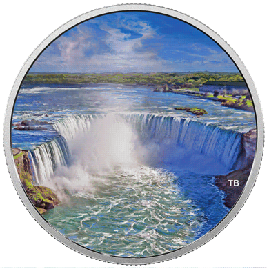 201 - $30 - 2 oz. Pure Silver Glow-in-the-Dark Coin - Fireworks at the Falls