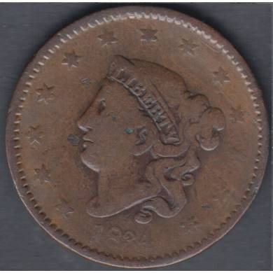 1834 - G/VG - Liberty Head - Large Cent USA