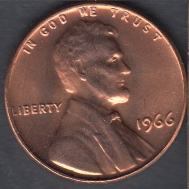 1966 - Gem B.Unc - fron Special Mint Set - 1 Cent