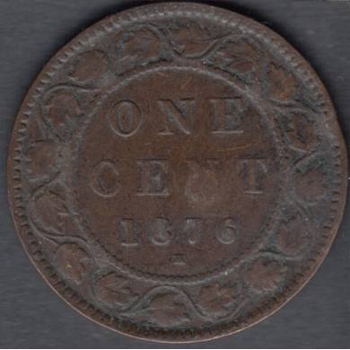 1876 H - VG - Canada Large Cent