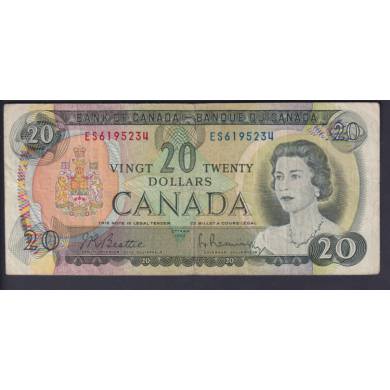 1969 $20 Dollars  - Beattie Rasminsky - Prefix ES
