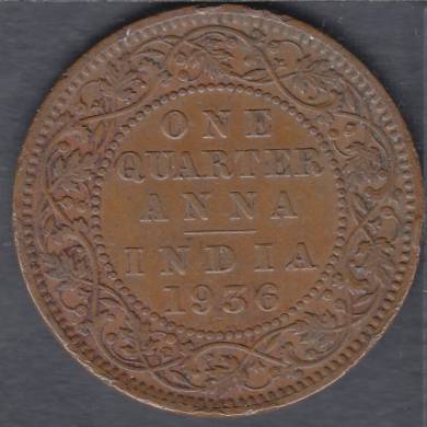 1936 - 1/4 Anna - Inde Britannique