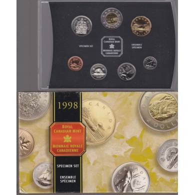 1998 CANADA SPECIMEN SET  - 7 COINS SET - ORIGINAL RCM MINT