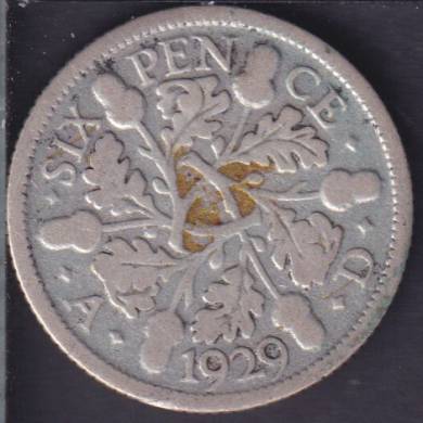 1929 - Good - 6 Pence - Great Britain