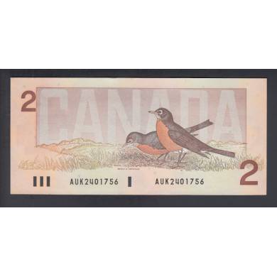 1986 $2 Dollars - AU/UNC - Crow Bouey - Préfixe AUK