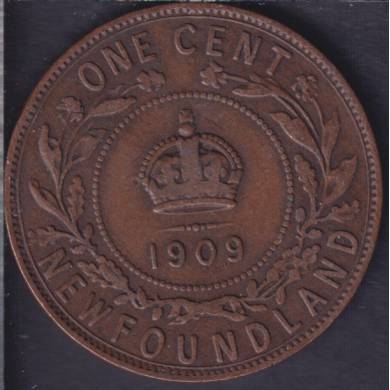1909 - Fine - Large Cent - Terre Neuve