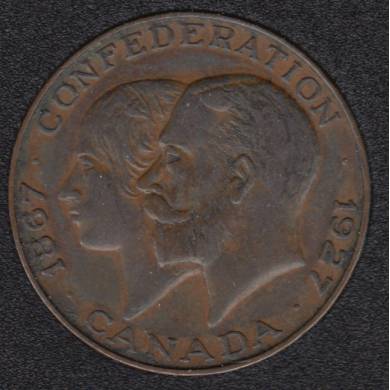 1927 - 1867 - Confederation -  King George and his Queen, Mary of Teck (a German princess) - Medaillion