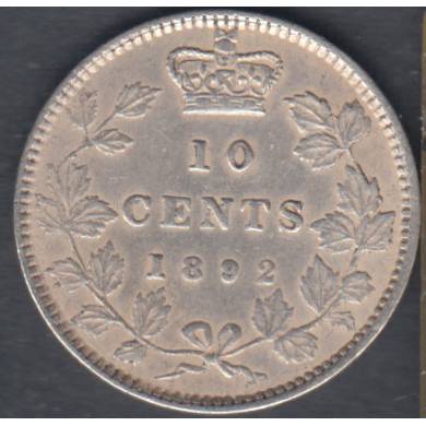 1892 - EF - Obverse #6 - Canada 10 Cents