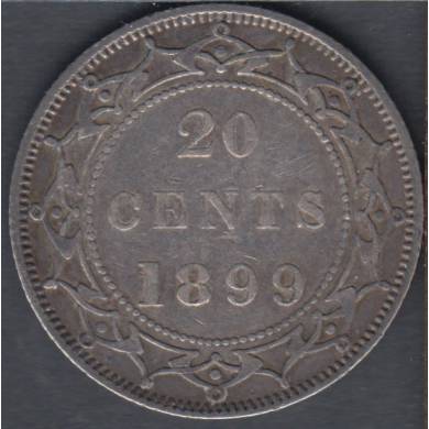 1899 - Large 99 - VF - 20 Cents - Terre Neuve