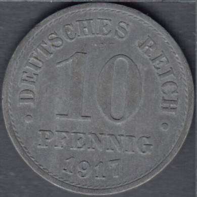 1917 - 10 Pfennig - EF - Germany