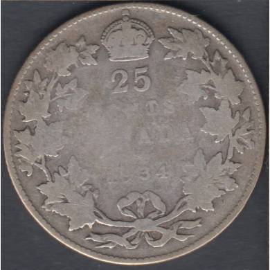 1934 - Good - Canada 25 Cents