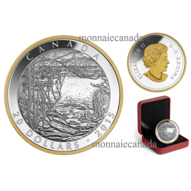 2015 - $20 - 1 oz. Fine Silver Gold-Plated Coin – Tom Thomson: Spring Ice